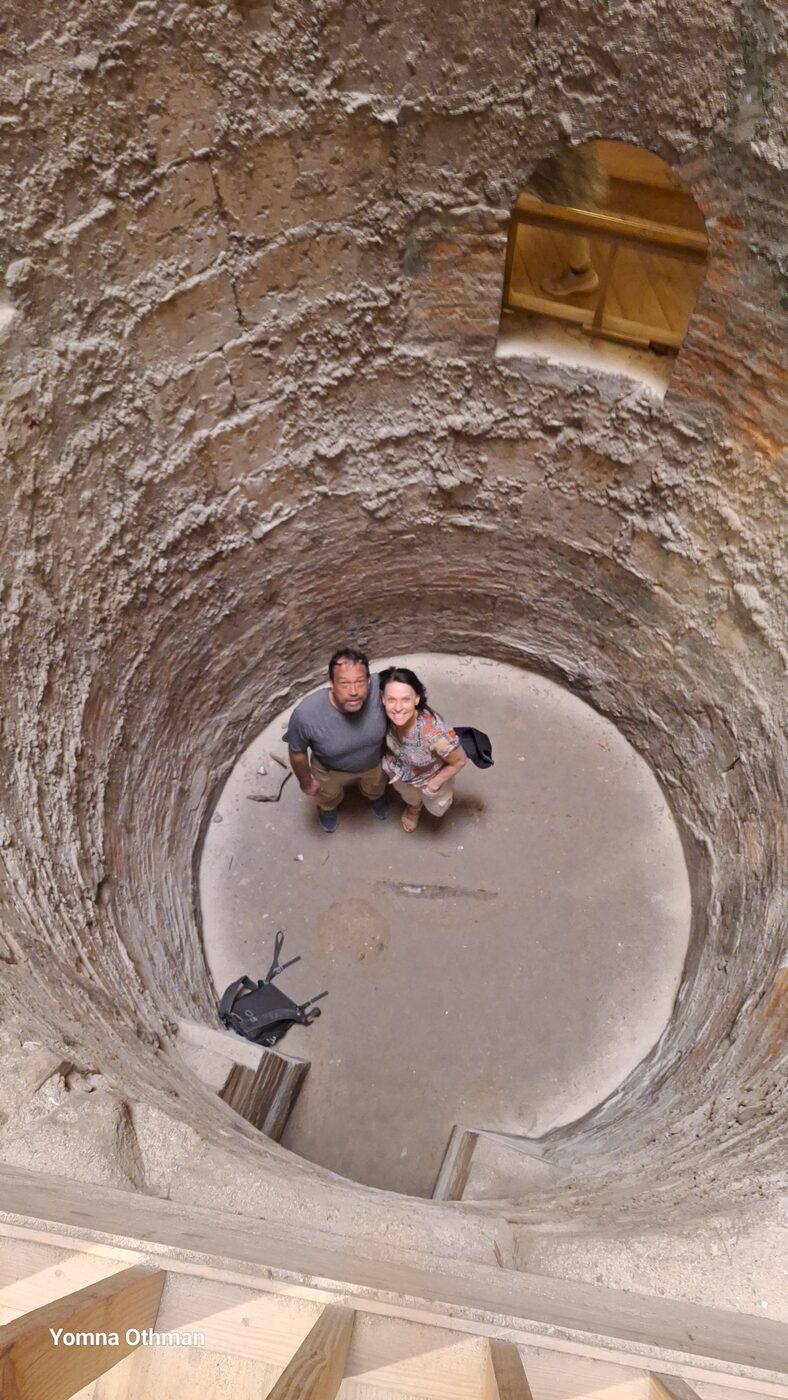 Looking down a tomb shaft in Saqqara